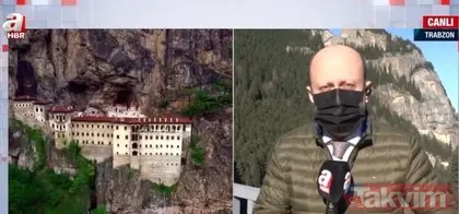 Trabzon’daki Sümela Manastırı 4. kez ziyarete kapatıldı! 360 tonluk kaya düşmesin diye sabitleniyor