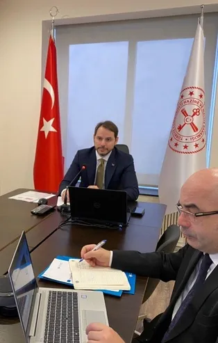 Son dakika: Hazine ve Maliye Bakanı Berat Albayrak Twitter'dan paylaştı: Kovid-19 gündemiyle toplandı