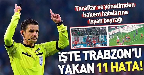 Trabzonspor’dan hakem hatalarına büyük tepki: Emeğimizi çaldılar üç puanımızı gasp ettiler