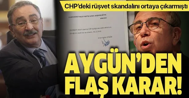 CHP’deki rüşvet skandalını ortaya çıkarmasının ardından soruşturma başlatılan Sinan Aygün, partisinden istifa etti