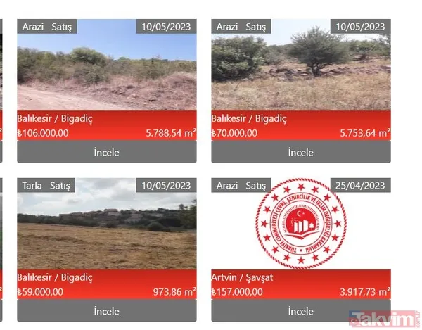 Prefabrik ev, bahçe, çiftlik hayali kurana müjde! Milli Emlak satılık arazi ilanlarını duyurdu! 13 bin TL'ye İzmir Tire'de satılık arsa! - 15