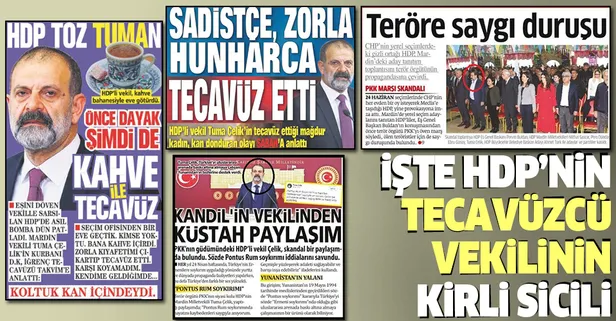 İşte HDP'nin tecavüzcü vekili Tuma Çelik'in kirli sicili