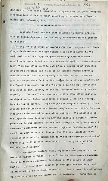 İngiliz arşivinden Atatürk'ün hiç yayımlanmayan röportajı çıktı! 1,5 sayfalık röportajda dikkat çeken 'Yeni Türkiye' vurgusu