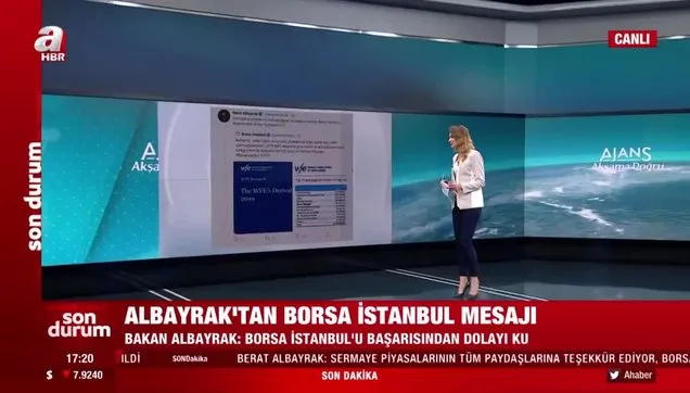 Son Dakika Hazine Ve Maliye Bakani Berat Albayrak Tan Borsa Istanbul Mesaji Videosunu Izle Takvim Tv