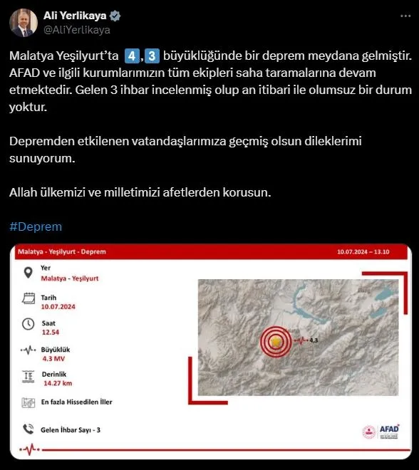 MALATYA DEPREM SON DAKİKA! 10 Temmuz az önce deprem mi oldu? AFAD Kandilli son depremler listesi-3