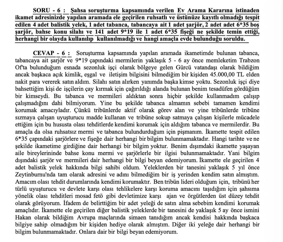 UltrAslan lideri Muzaffer Şirin’in evinden servet ve cephanelik çıktı: “Sayın Öcalan’a özgürlük” sözüne dikkat çeken savunma!-13