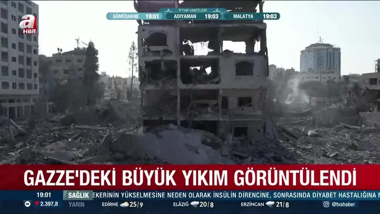 Gazze’deki büyük yıkım havadan görüntülendi!