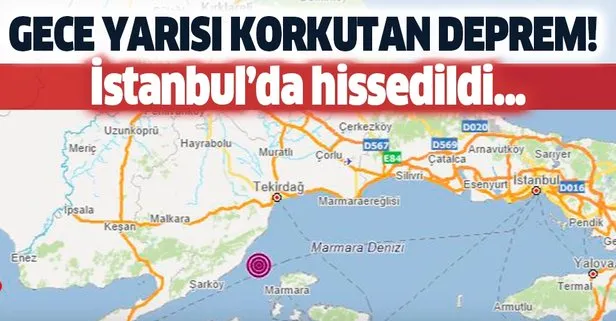 Son dakika: Tekirdağ’da deprem! İstanbul’dan da hissedildi... | Kandilli rasathanesi son depremler