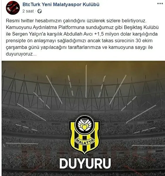 Malatyaspor'a Büyük şok! Yönetimden açıklama geldi!-2
