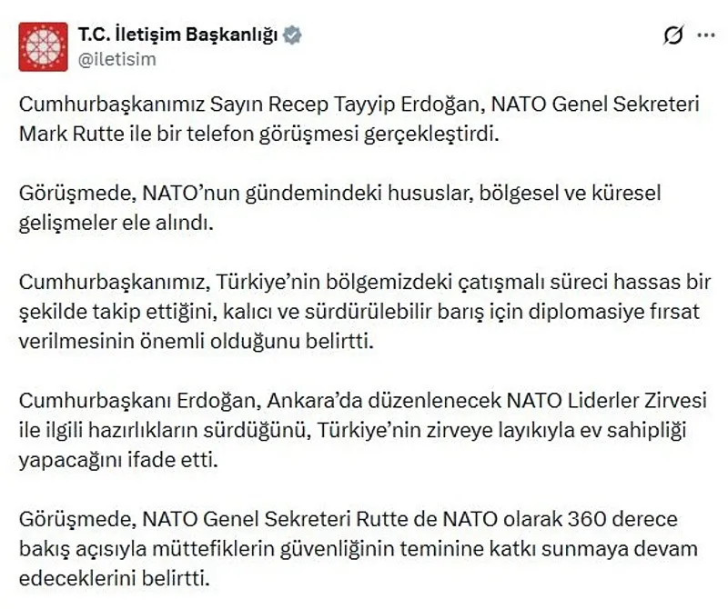 Başkan Erdoğan'dan İran diplomasisi: Merz'in ardından Rutte ile görüştü-3