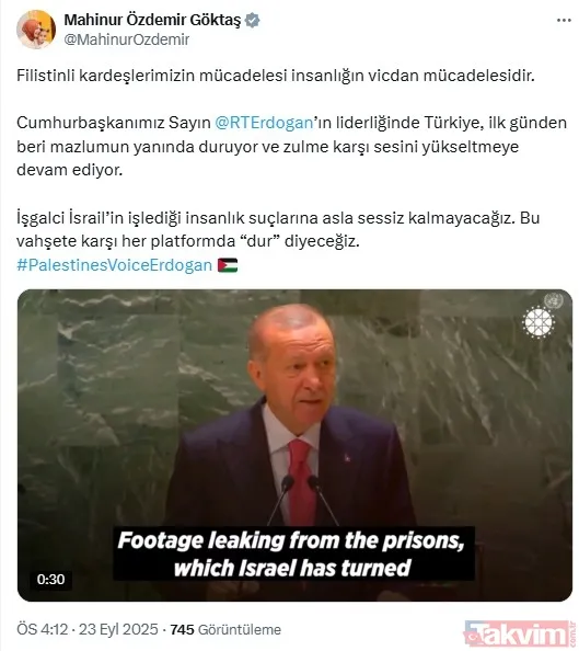 Dünyanın kilitlendiği konuşma öncesi sosyal medya yıkıldı: Filistin’in sesi Erdoğan | PalestinesVoiceErdogan - 12