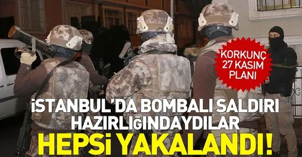 Bombalı saldırı hazırlığındaydılar! Hepsi yakalandı