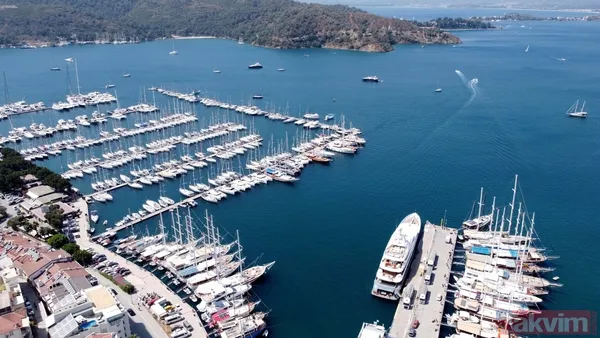 Dünyanın en büyük yatları arasında! Mega yat "Titan" yakıt ikmali için Fethiye'ye geldi - 2