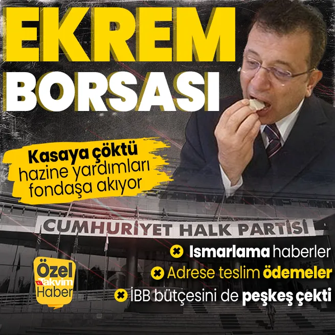 İmamoğlu kasaya çöktü CHPnin hazine yardımları Ekremci medyaya aktı! İBB bütçesi de fona meze oldu... Parayla haber skandalı
