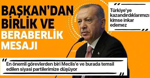 Son dakika: Başkan Recep Tayyip Erdoğan’dan ’Türkiye ittifakı’ mesajı