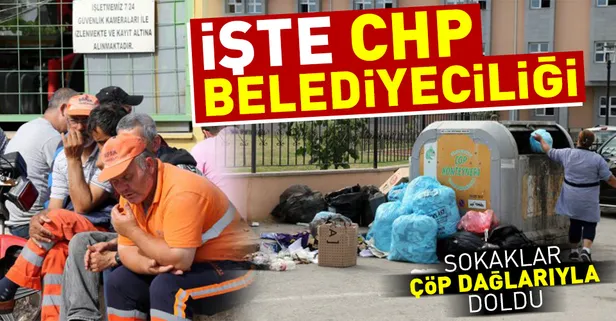CHP'li belediye maaşları ödemedi, Edirne'de çöpler sokakta kaldı
