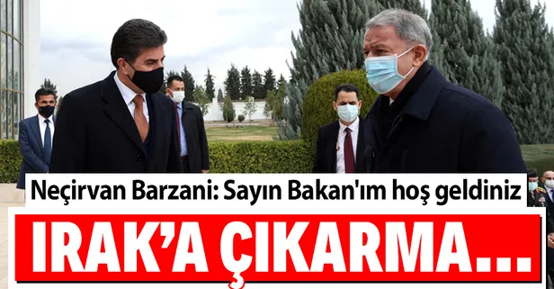 IKBY Başkanı Neçirvan Barzani'den Millî Savunma Bakanı Hulusi Akar’a: Sayın Bakan'ım hoş geldiniz