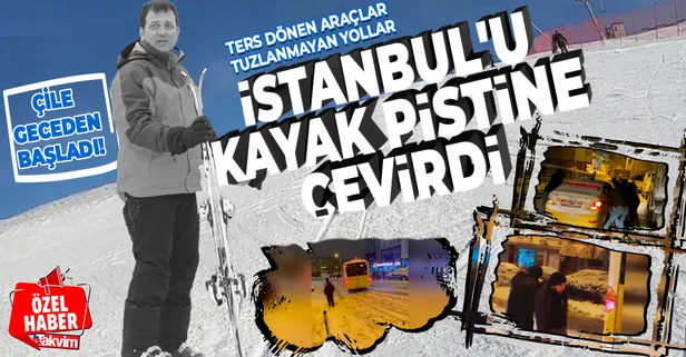 Kar yağdı, CHP'li İBB bir kez daha sınıfta kaldı! Ters dönen araçlar, gidemeyen İETT otobüsleri, tuzlanmayan yollar...