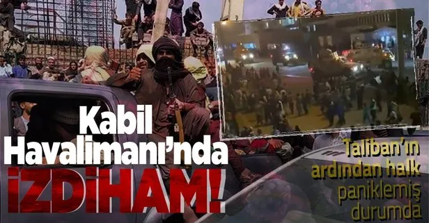Kabil Havalimanı’nda izdiham çıktı