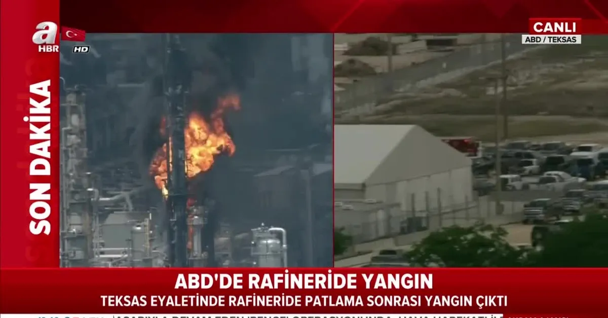 Son dakika: ABD'de rafineride yangın!