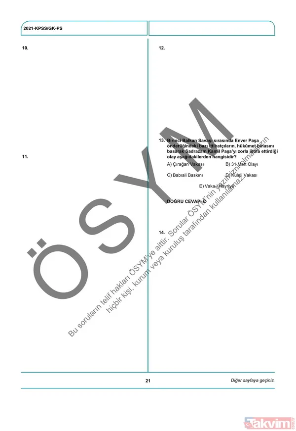 2021 KPSS soru kitapçığı ve cevap anahtarı | A Grubu ve Öğretmenlik (GY-GK- Eğitim Bilimleri) soruları - 28
