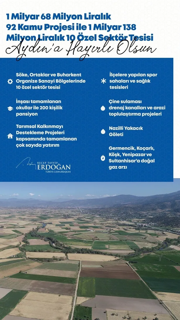 Başkan Erdoğan'dan Aydın'daki toplu açılış töreninde önemli açıklamalar | Efeler diyarına 1.6 milyarlık 92 eser ve hizmet!-9