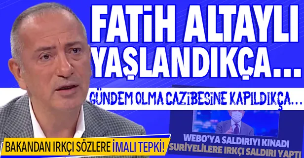 İçişleri Bakanı Süleyman Soylu'dan ırkçı sözlerle Suriyelileri hedef alan Fatih Altaylı'ya tepki!