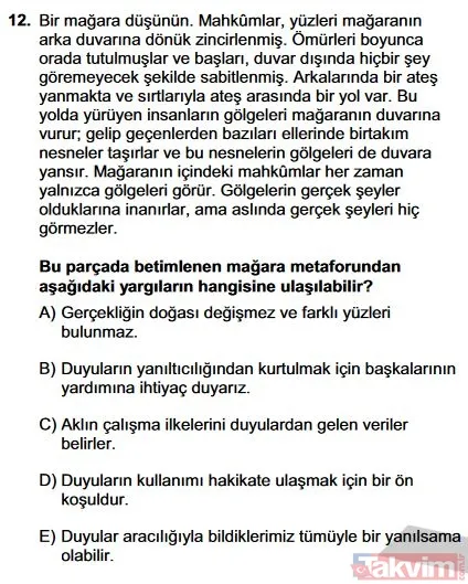 2019 YKS TYT soruları ve cevapları burada! Türkçe, Sosyal Bilimler, Matematik, Fen Bilimleri cevap anahtarı - 34