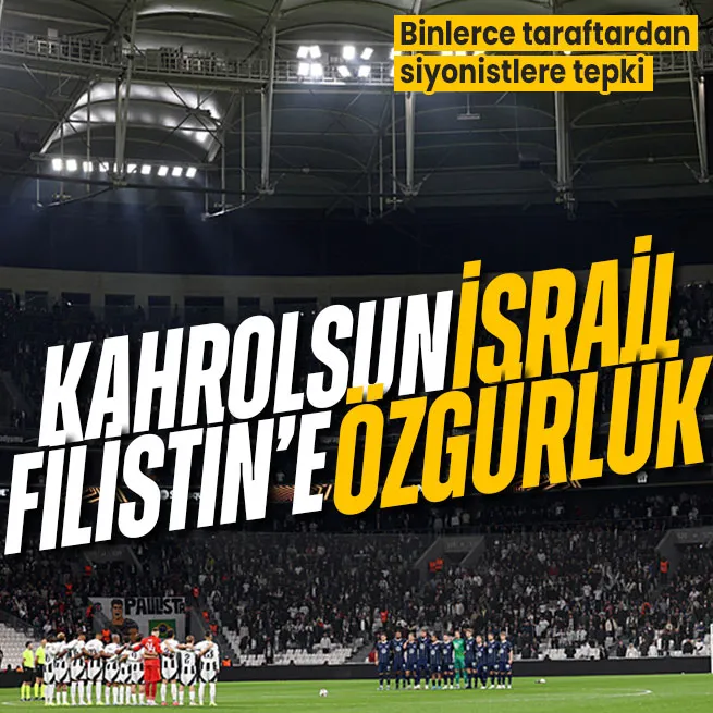 Beşiktaş tribünlerinden İsraile tepki!