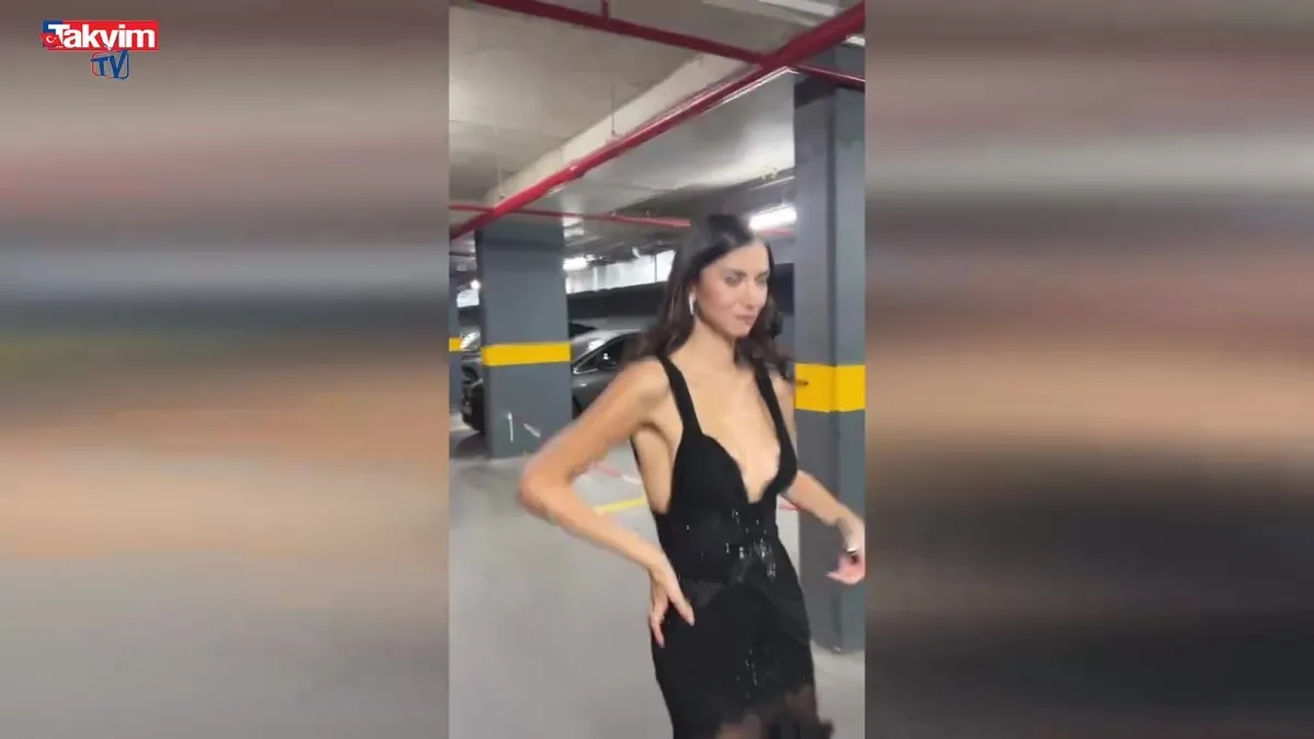 Aleyna Solaker otoparkı podyuma çevirdi!