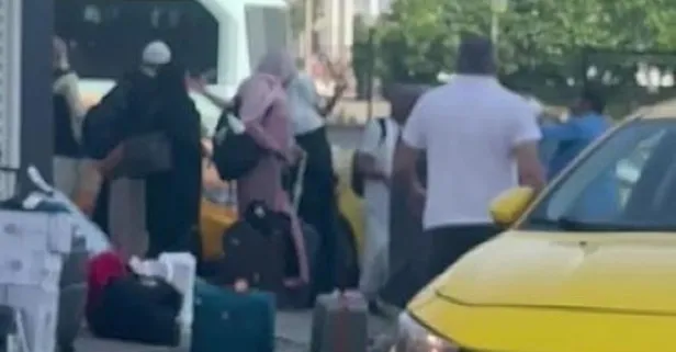 Pendik’te turistlerle taksici arasında "çok yazdı" kavgası: O anlar kamerada
