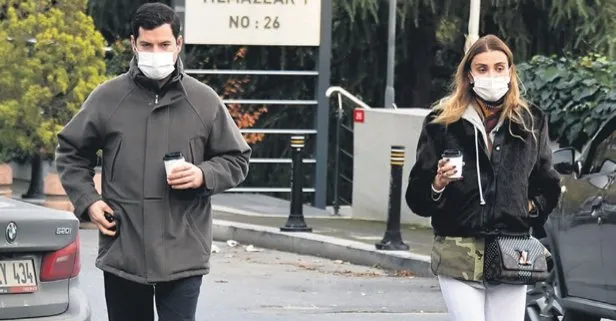 Özge Ulusoy ve sevgilisi Faruk Çolakoğlu birbirine sosyal mesafe koyarak şaşırttı!