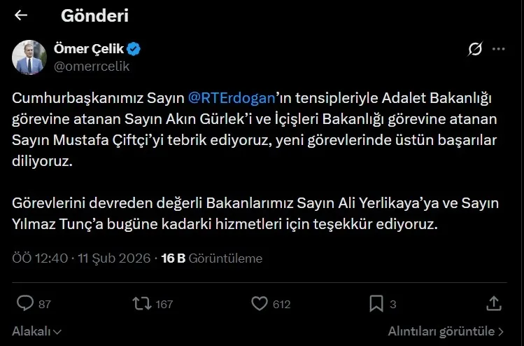 Kabinede bayrak değişimi | Adalet Bakanlığı'na Akın Gürlek İçişleri Bakanlığı'na Mustafa Çiftçi atandı | 'Dahiliye'de "hafız" ekolü-14