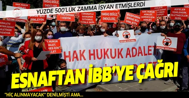 İBB'nin yüzde 500'lük zammına karşı esnaftan çağrı!