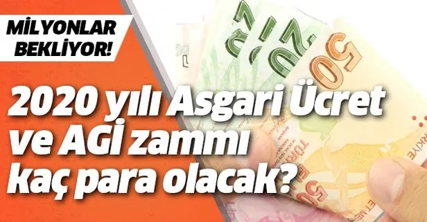 2020 Asgari Ücret ve AGİ zammı kaç para olacak?