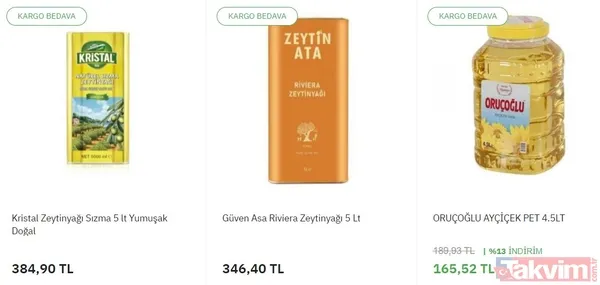 Oruçoğlu Ayçiçek Yağı Pet 4.5 Lt 165,52 Tl