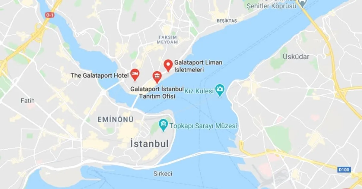 Таксим как добраться. Порт Галата в Стамбуле на карте. Галатапорт Стамбул. Набережная Галатапорт Стамбул. Порт Стамбул на карте.