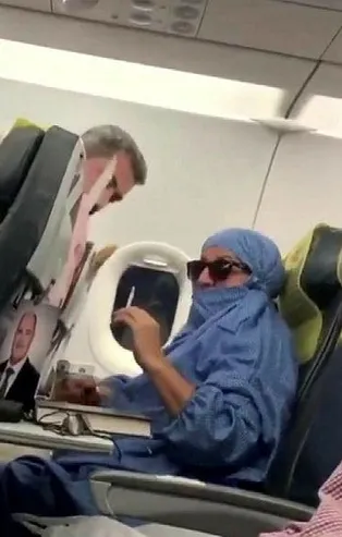 Uçakta olay çıkaran kadın tutuklandı