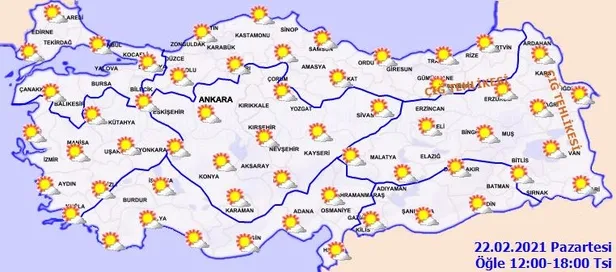 HAVA DURUMU | Meteorolojiden zirai don ve çığ uyarısı | 22 Şubat İstanbul'da hava nasıl olacak?-5