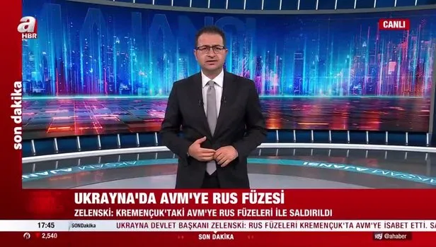 Ukrayna’nın Kremençuk bölgesinde bulunan AVM’ye füzeli saldırı