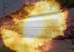 Tren yolunda patlama!