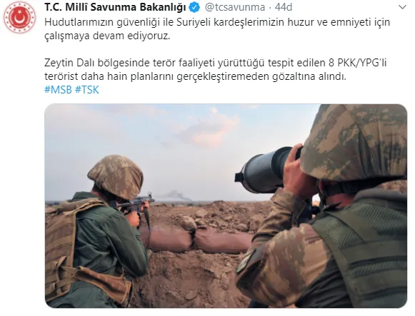 Son dakika: MSB duyurdu: 8 terörist gözaltına alındı!-1