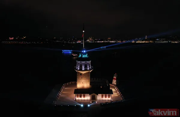 Boğaz incisine kavuştu! "Kız Kulesi ışık ve lazer şovuyla açıldı" - 8