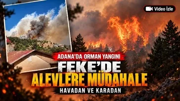 Adana Feke'de orman yangını çıktı! Ekipler havadan ve karadan müdahale ediyor