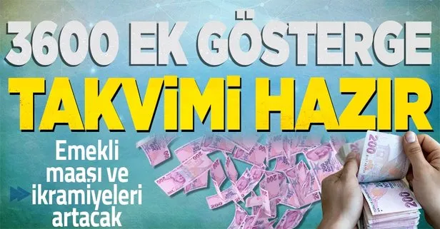 3600 ek gösterge takvimi hazır