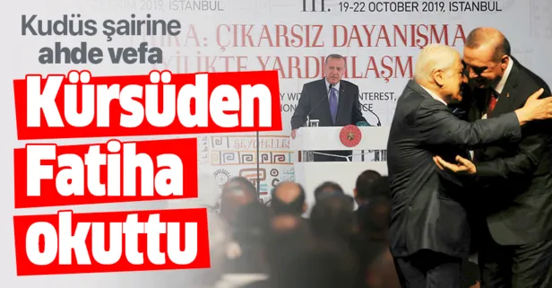 Başkan Erdoğan’dan Nuri Pakdil’e ahde vefa! Kürsüden Fatiha okuttu