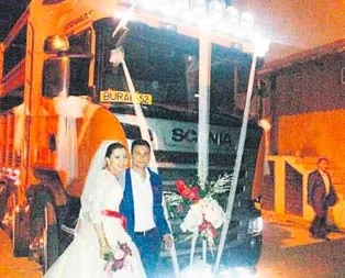 Kamyondan gelin arabası