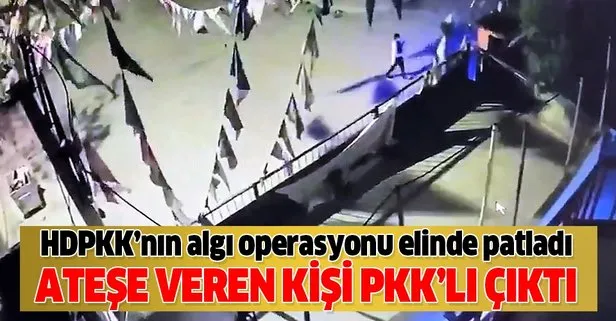 Algı operasyonları ellerinde patladı: HDP binasının kapısını ateşe veren kişi PKK şüphelisi çıktı