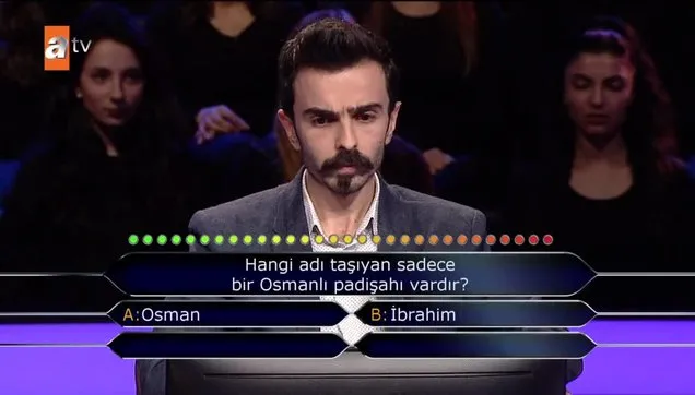 Hangi Adi Tasiyan Sadece Bir Osmanli Padisahi Vardir Kim Milyoner Olmak Ister Videosunu Izle Takvim Tv