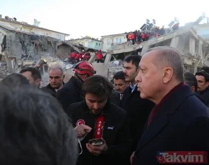Başkan Erdoğan Elazığ’da deprem bölgesinde incelemelerde bulundu